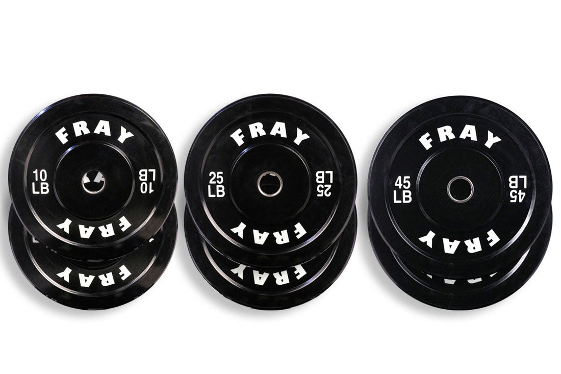 160lb Fray Rubber Bumper Plate Set - FrayFitness160lb Fray Rubber Bumper Plate SetFrayFitness