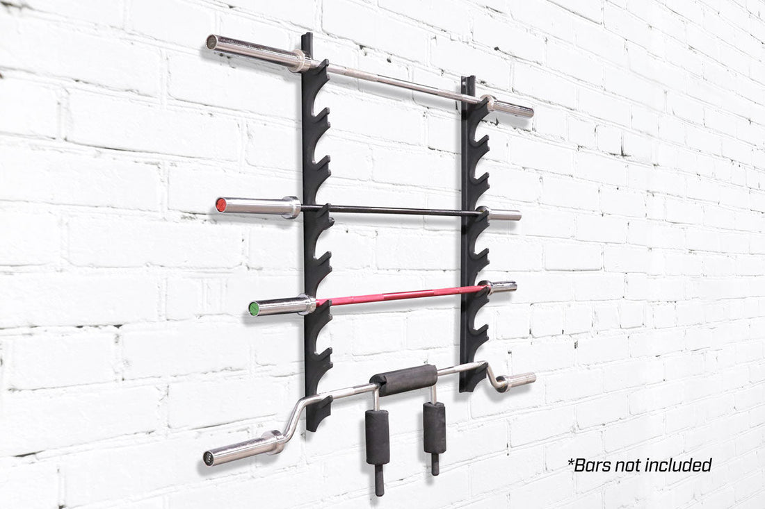 Closeout Wall Mounted Olympic Barbell Gun Rack Storage - FrayFitnessCloseout Wall Mounted Olympic Barbell Gun Rack StorageFrayFitness