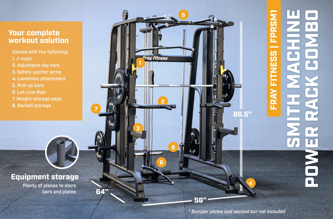 FPRSM1 All - in - One Smith Machine - Fray FitnessFPRSM1 All - in - One Smith MachineFray Fitness